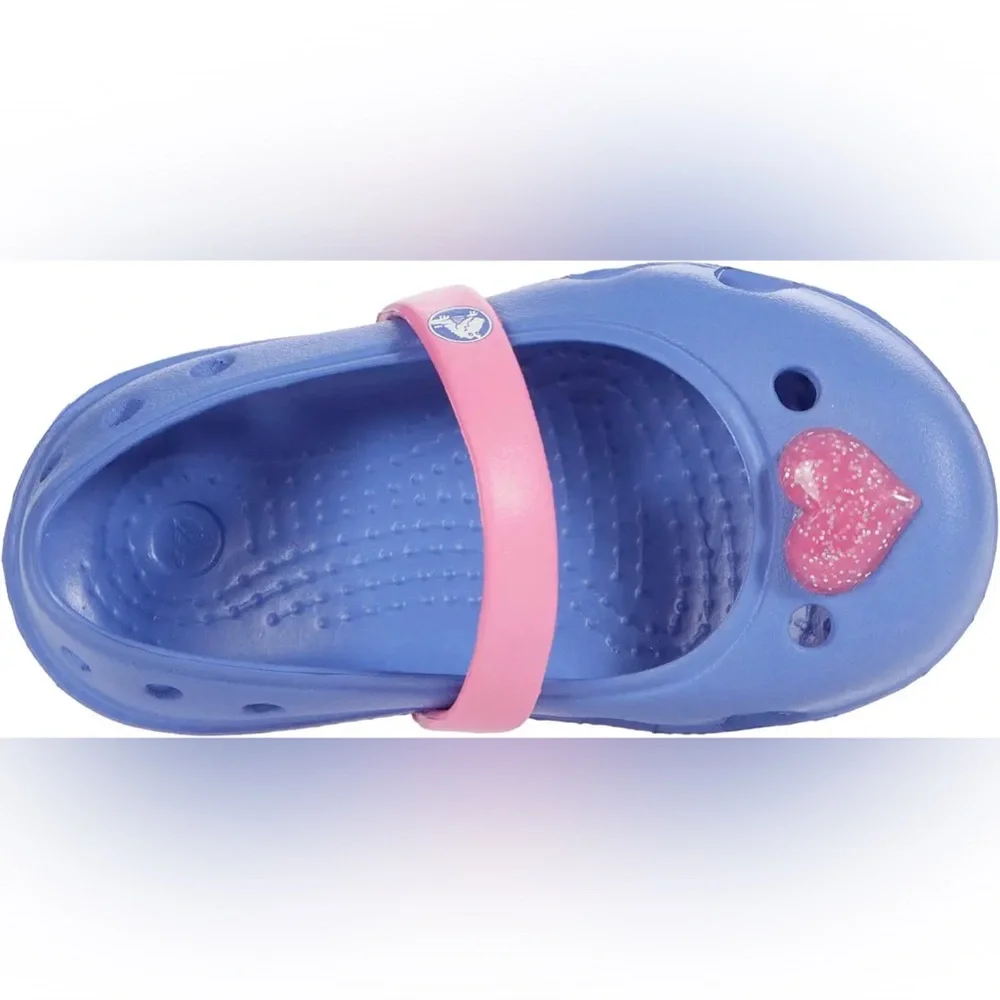 💖CROCS KEELEY EMBELLISHED FLATS IN LAPIS 4 C4